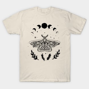 Moth moonphase plants T-Shirt